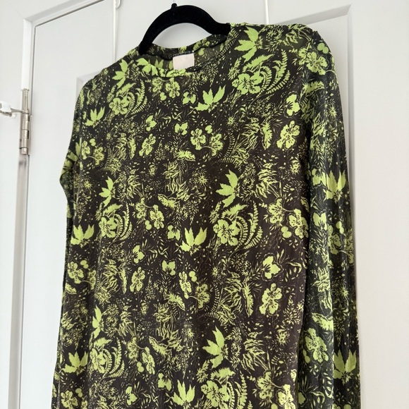 Rodebjer x Swedish Stockings green & black Dellie Vegetal mesh top - size M/L - Picture 6 of 8